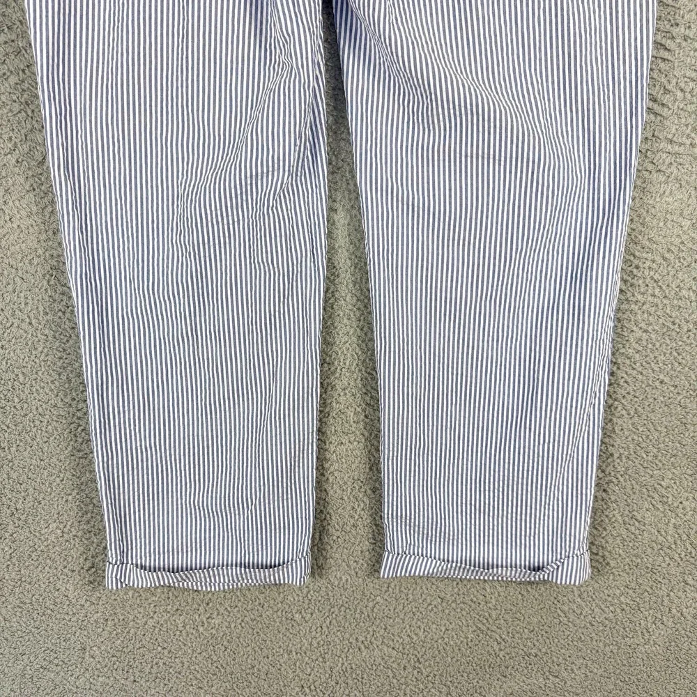Jos A Bank‎ Dress Pants Mens 38 Blue Striped Classic Fit Pleated Cotton 38x29